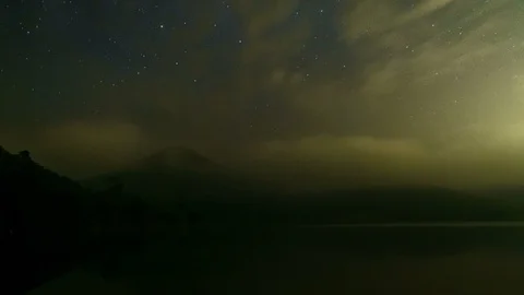 Time lapse of the Milky Way and the starry sky over the Alps. Video stock 88311973