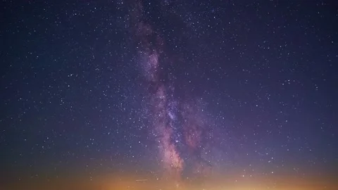 Time lapse of the Milky Way in Central Europe, from night to day Stock Footage 210230360