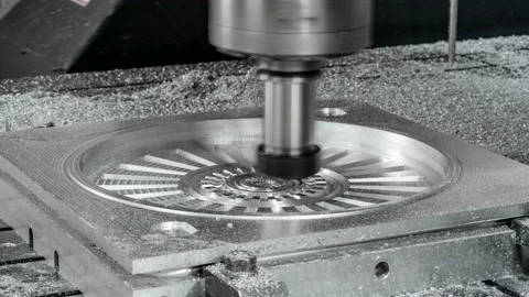 Time-lapse. Milling machining centers CNC for metal processing Stock Footage 167347971