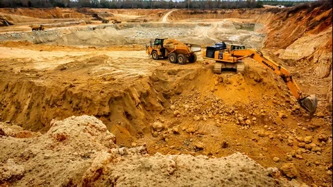 Time Lapse of mining operation in Western US 4 스톡 동영상 97461712