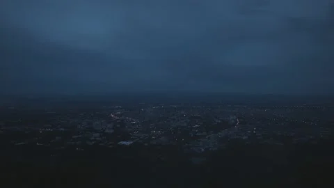 Time-lapse of the mist drifted over the city in the evening. Stock Footage 220729118