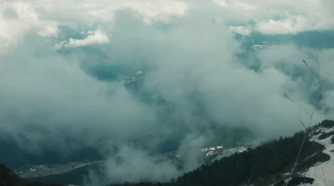 Time lapse of mist in the mountains. Sochi. Stock Footage 51323871