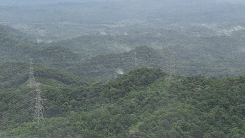 Time Lapse of Misty landscape with light morning through 스톡 동영상 140457913