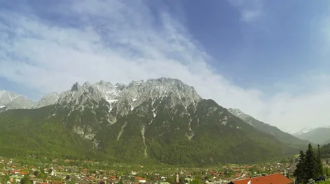 Time lapse from Mittenwald in the mountains of Germany. Stock Footage 39141096