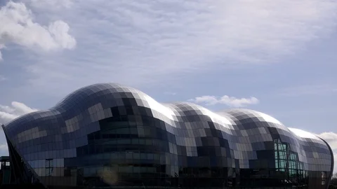 Time lapse modern architecture Newcastle upon Tyne UK 4K Video stock 105359072