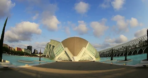 Time lapse Modern Architecture in Valencia 6 Stock Footage 80347336