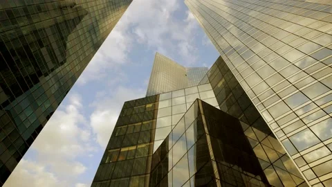 Time Lapse of modern High Rise Office Bulidings Windows 库存影片 149045443