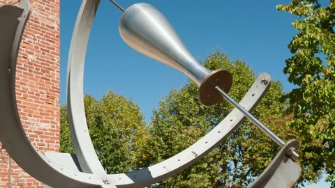 Time Lapse of a modern Sun Dial Stock Footage 80947416