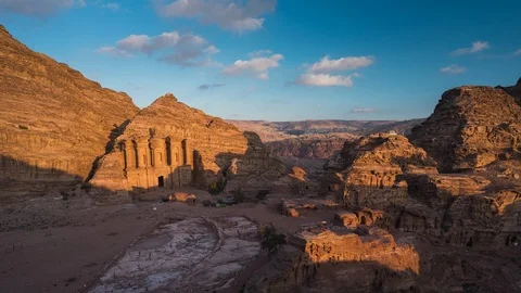 Time lapse of The Monastery at sunset Stock Footage 124723784