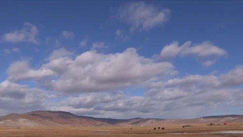 Time Lapse Mongolian Nature Stockbeeldmateriaal 83807491