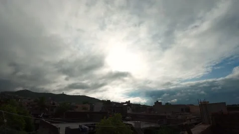 Time lapse of the monsoon clouds in the sky Stock Footage 136961536