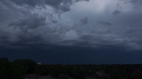 Time lapse of a monsoon thunderstorm at dusk Stock Footage 159176325