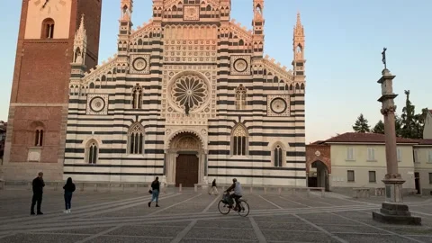 Time-lapse of the Monza Cathedral Stock Footage 140255896