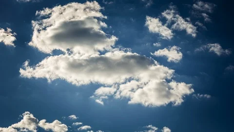 Time-lapse of moody clouds backlit by the sun Stock Footage 120317888