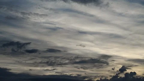 Time lapse of a moody or stormy view of late day clouds.  Stock Footage 253349168
