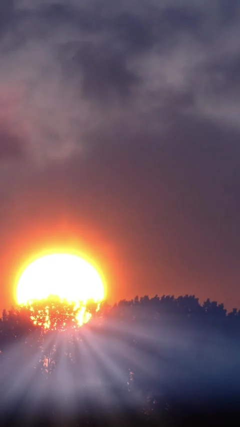 Time lapse of moody sunrise cloudscape Stock Footage 278351667