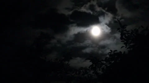 Time Lapse moon and clouds Stock Footage 26118232