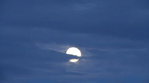 Time lapse moon in blue sky  Stock Footage 310451