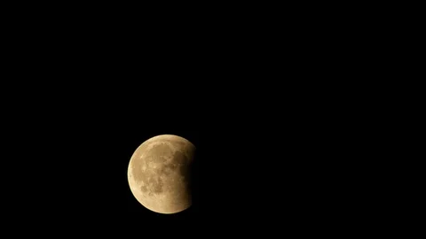 Time lapse of moon during the lunar eclipse July 2018 Vídeo Stock 93124563