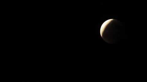 Time lapse moon lunar eclipse on April 4, 2015 from Thailand, 1920x1080 Stock Footage 52115134