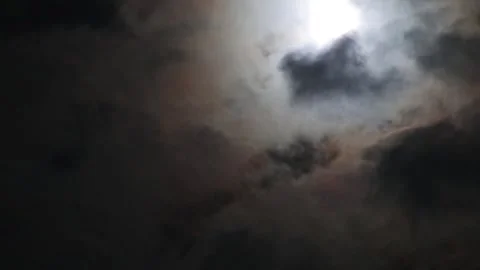 Time-Lapse Of The Moon Moving With Clouds 스톡 동영상 243956057