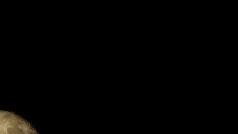 Time Lapse Moon moving in the dark sky 3 Video stock 95681356