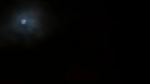 Time lapse of the moon moving under the fast night clouds Stock-Footage 119662069