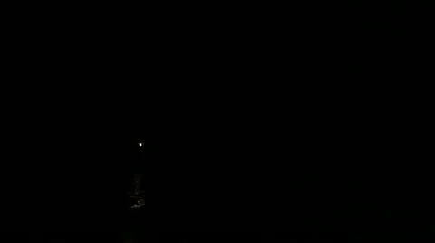 Time Lapse Moon over Ocean Stock Footage 13364230