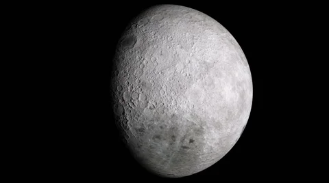 Time lapse of the Moon phases, far side Stock Footage 50123654