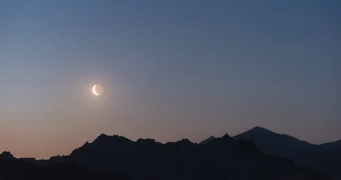 Time Lapse - Moon Rise Stock Footage 125410359