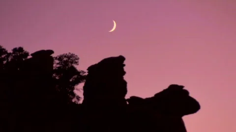 Time Lapse Moon Rising Stock Footage