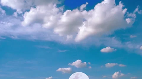 Time lapse of the moon rising Stock Footage 45569183