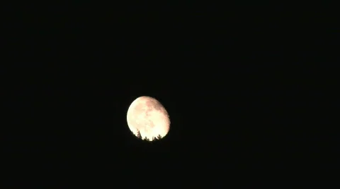 Time Lapse Moon Rising through the Sky Stock Footage 859805