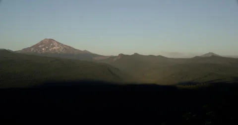 Time-lapse of a moonrise over Three Sisters Wilderness, Oregon Cascades Stock Footage 68023122