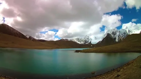 Time lapse of the most beautiful and one of the highest lakes in India with s Stock Footage 154118066