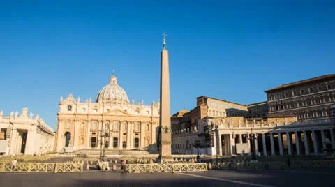 Time Lapse in motion around the building vatican Stock Footage 26122076