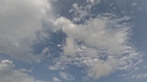 Time Lapse Motion Background - White Clouds Flying On Blue Sky with Sun Rays Stock Footage 247679591