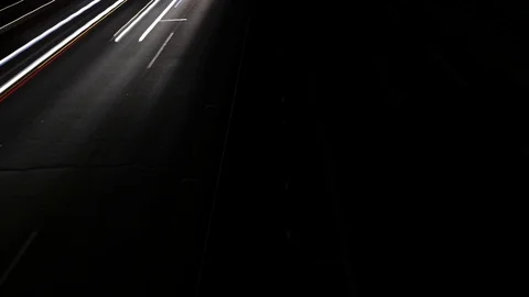 Time lapse of motion blurred head and tail lights Stock Footage 106088183