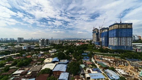  time lapse motion during daylight, building construction Stock Footage 116655164
