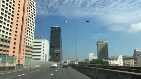 Time lapse, Motion movement with traffic in the city in rush hourr Stock Footage 95538345