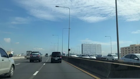 Time lapse, Motion movement with traffic in the city in rush hour, Stock Footage 95538385