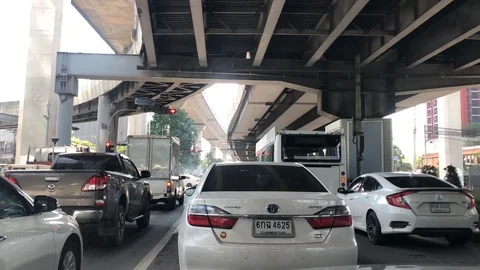 Time lapse, Motion movement with traffic in the city in rush hour, Stock Footage 95538451