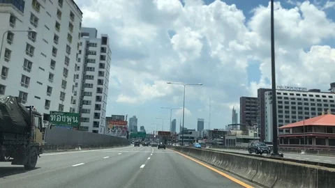 Time lapse, Motion movement with traffic in the city in rush hour, Stock Footage 95538703