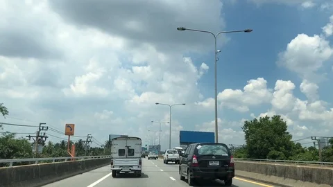 Time lapse, Motion movement with traffic in the city in rush hour, Stock Footage 95538791