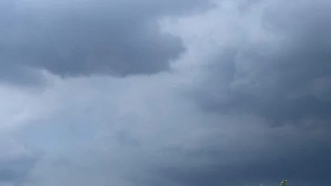 Time lapse, Motion movement with white fluffy clouds on blue sky. Stock Footage 95751688