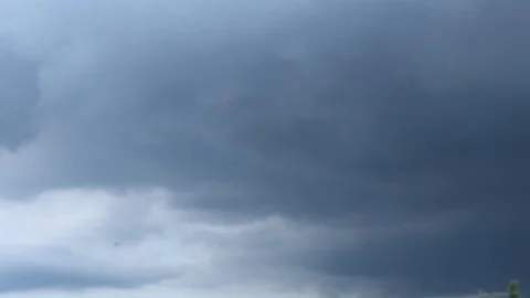 Time lapse, Motion movement with white fluffy clouds on blue sky. Stock Footage 95751699