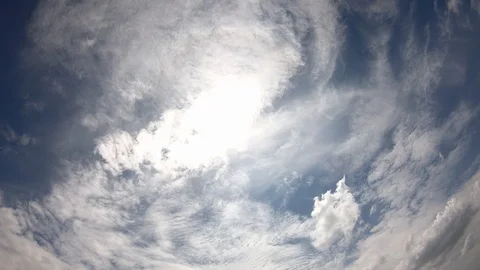 Time lapse motion The reflection of the Sun and the clouds move fast Stock Footage 130101733