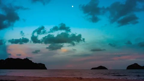 Time lapse motion video 4k UHD of sunset from bright to darkness. Stock Footage 109593654