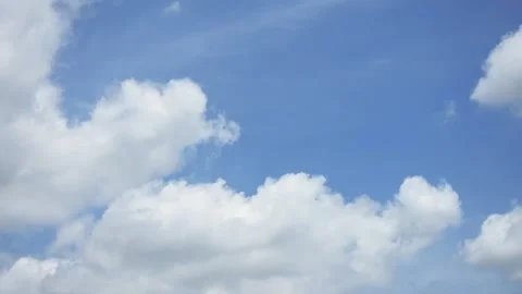 Time lapse motion White smoke of clouds are moving fast on the sky Stock Footage 132238639