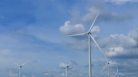 Time lapse motion of Wind Turbine Stock Footage 81264989